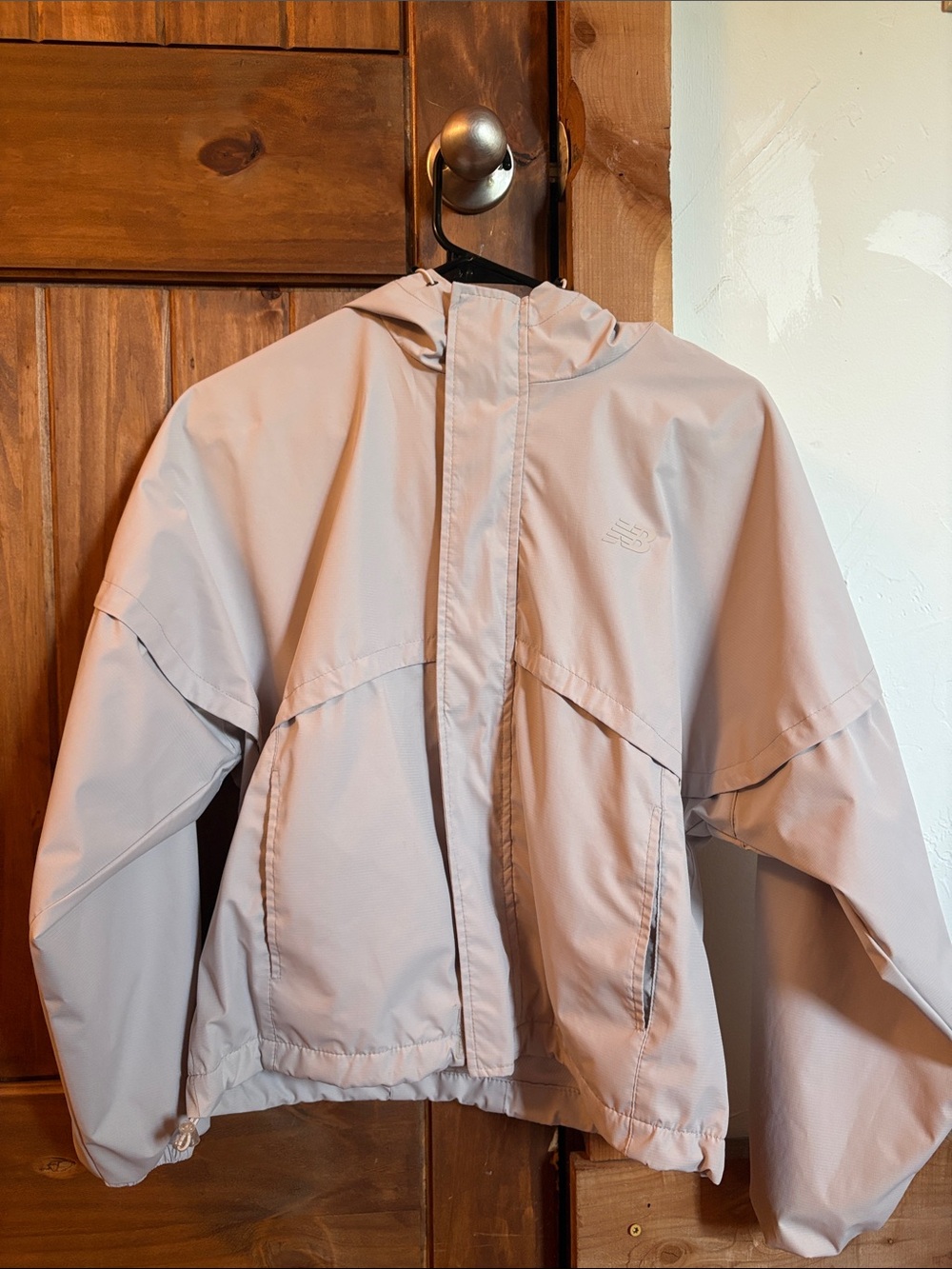 Beige Women's Hooded Windbreaker Jacket
